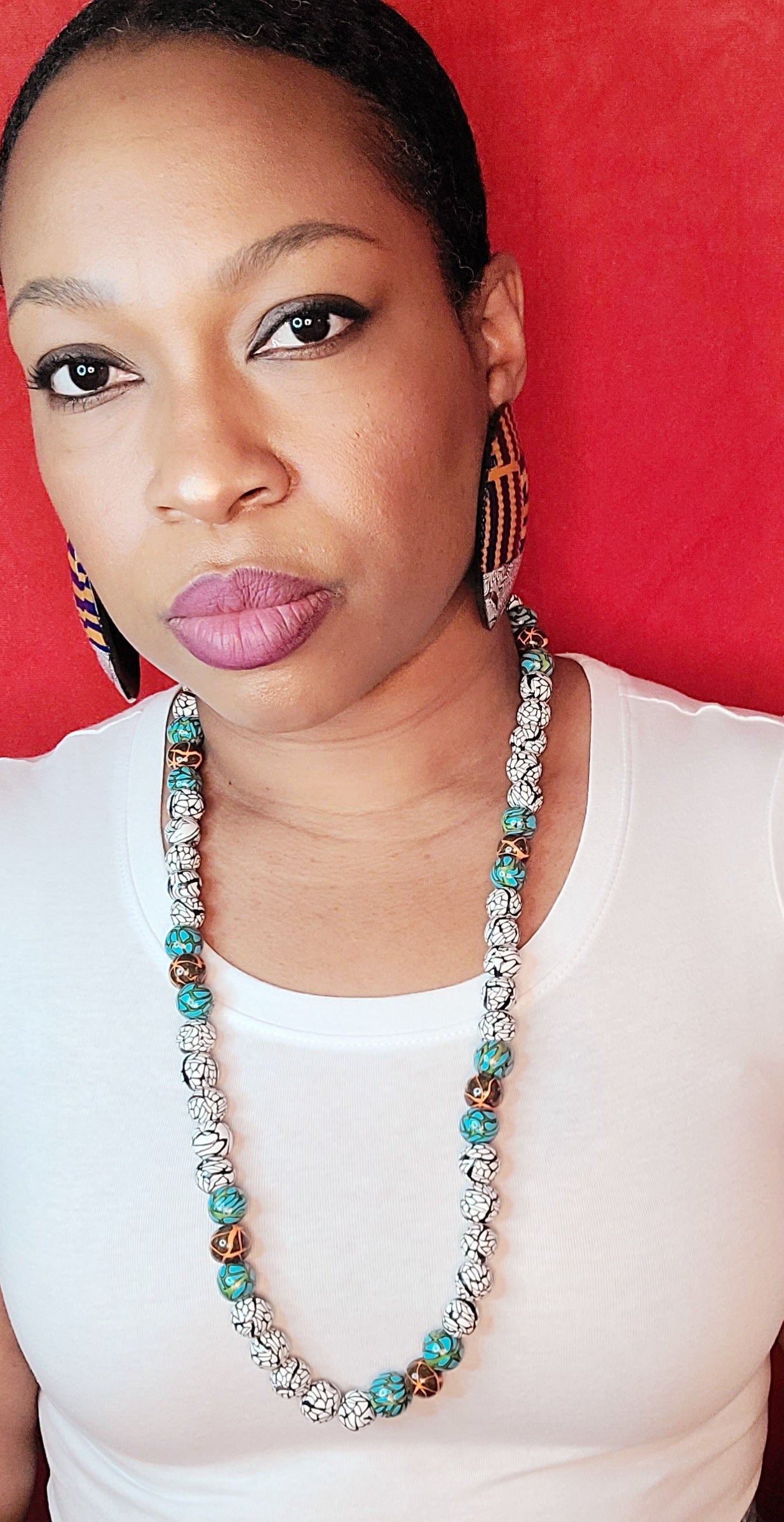 KD-SS005 The "Bliss" Vibrant Hand-Rolled 32 Inch, Gender Neutral Necklace
