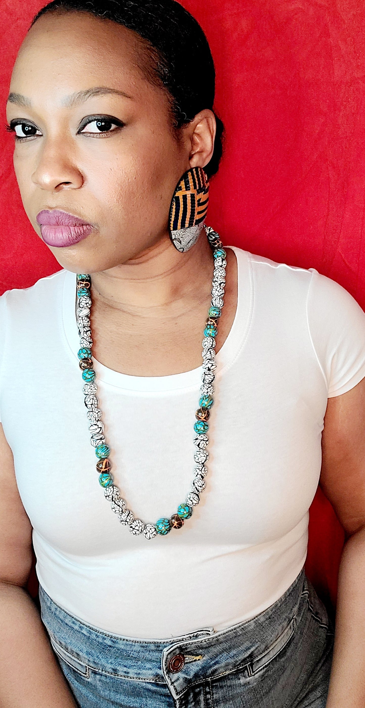 KD-SS005 The "Bliss" Vibrant Hand-Rolled 32 Inch, Gender Neutral Necklace