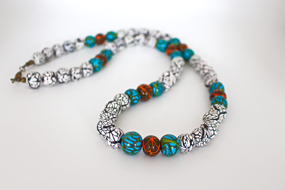 KD-SS005 The "Bliss" Vibrant Hand-Rolled 32 Inch, Gender Neutral Necklace