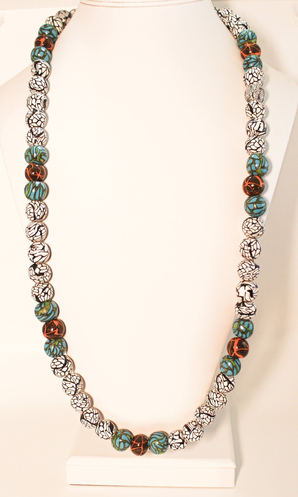 KD-SS005 The "Bliss" Vibrant Hand-Rolled 32 Inch, Gender Neutral Necklace