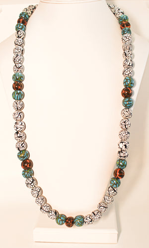 KD-SS005 The "Bliss" Vibrant Hand-Rolled 32 Inch, Gender Neutral Necklace