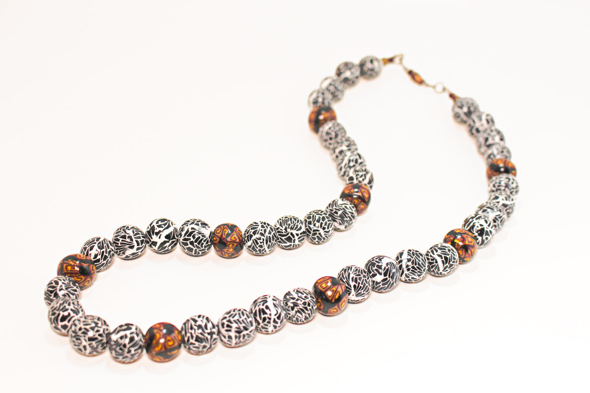 KD-SS007 The "Geode" Hand-Rolled 24 Inch, Gender-Neutral Necklace