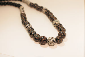 KD-SS008 The "Helix" Hand-Rolled 32 Inch, Gender Neutral, Continuous Strand Necklace