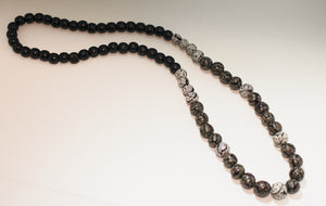 KD-SS008 The "Helix" Hand-Rolled 32 Inch, Gender Neutral, Continuous Strand Necklace