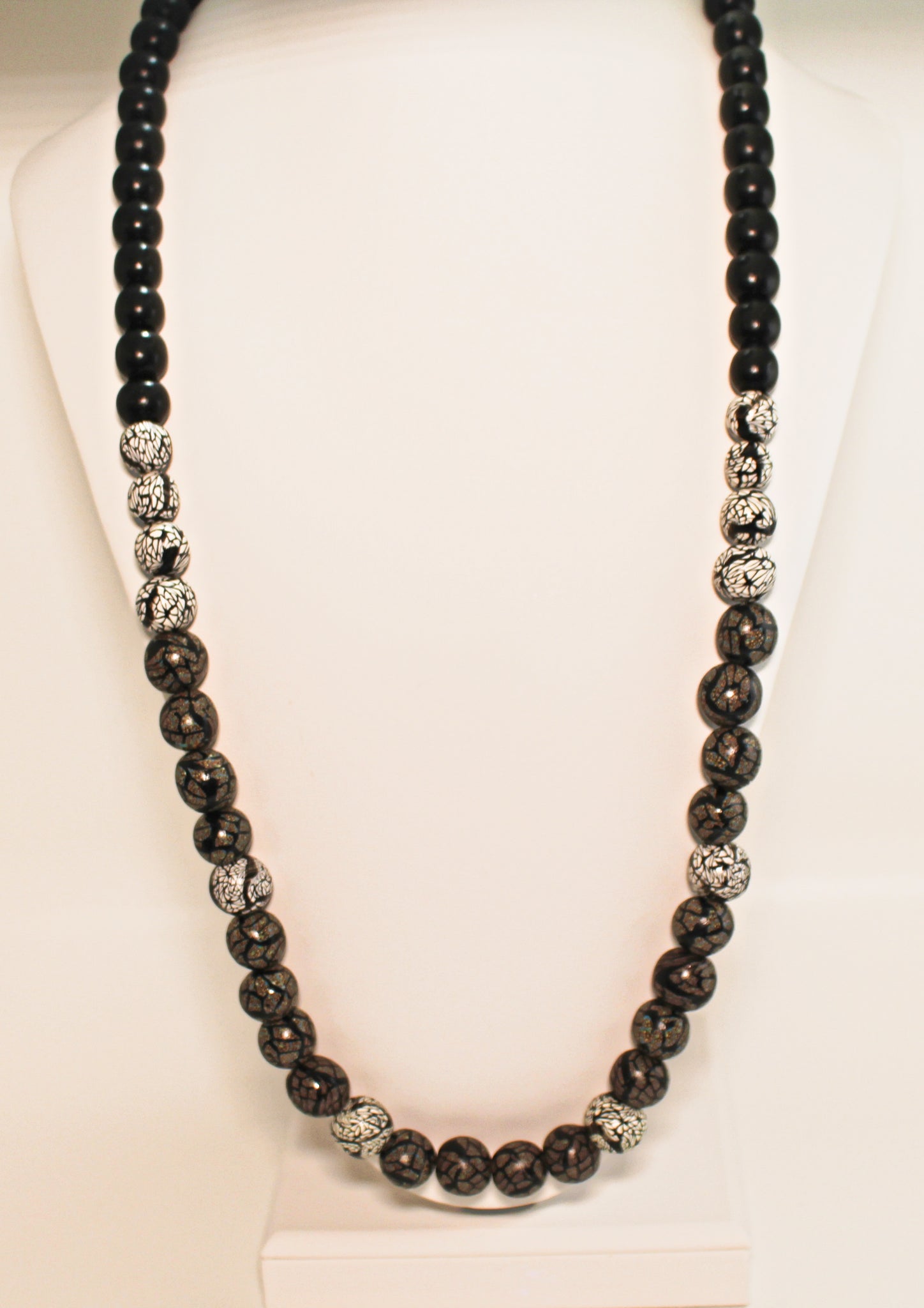 KD-SS008 The "Helix" Hand-Rolled 32 Inch, Gender Neutral, Continuous Strand Necklace