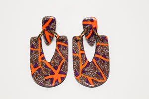 KD-0117 Orange Multi Post Earrings