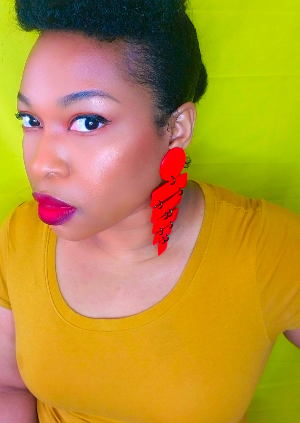 KD-0097 "Eve" Geometric Modern Statement Earrings