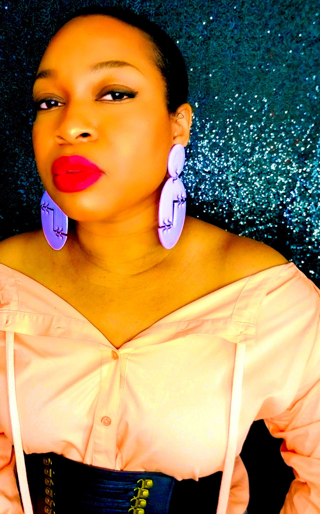 KD-0095b "Pya" Lilac Earrings