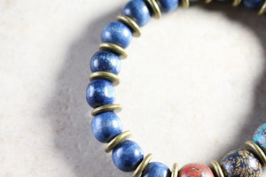 KD-SS004 "Azul" Hand-Rolled Mix Bracelet