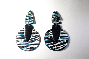 KD-0087b "Lulu" Zebra Statement Earrings