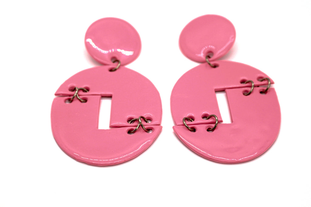 KD-0095a "Pya" Pink Pastel Earrings