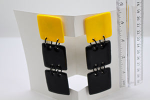KD-1110b "Ivy" Modern 3 Tiered Drop Posts in Yellow/Black