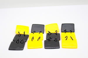KD-1110a "Ivy" Modern 3 Tiered Drop Posts in Black/Yellow