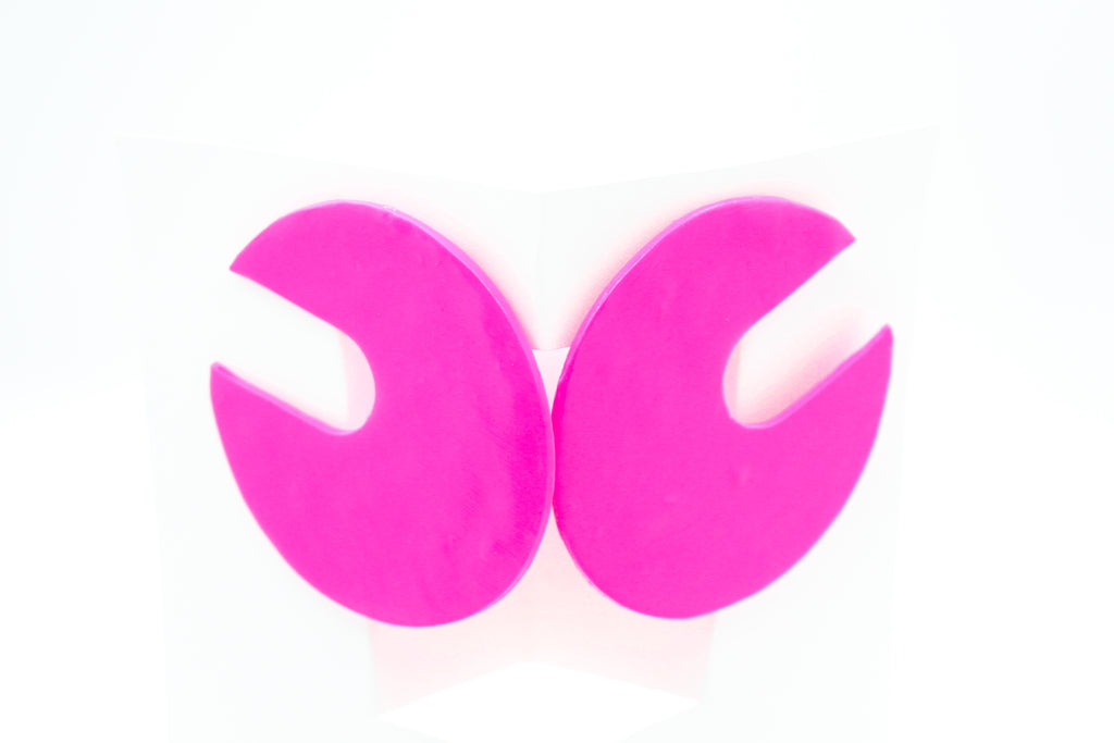 KD-1116 "Capri" Large Pink Round Boldly Modern Statement Posts