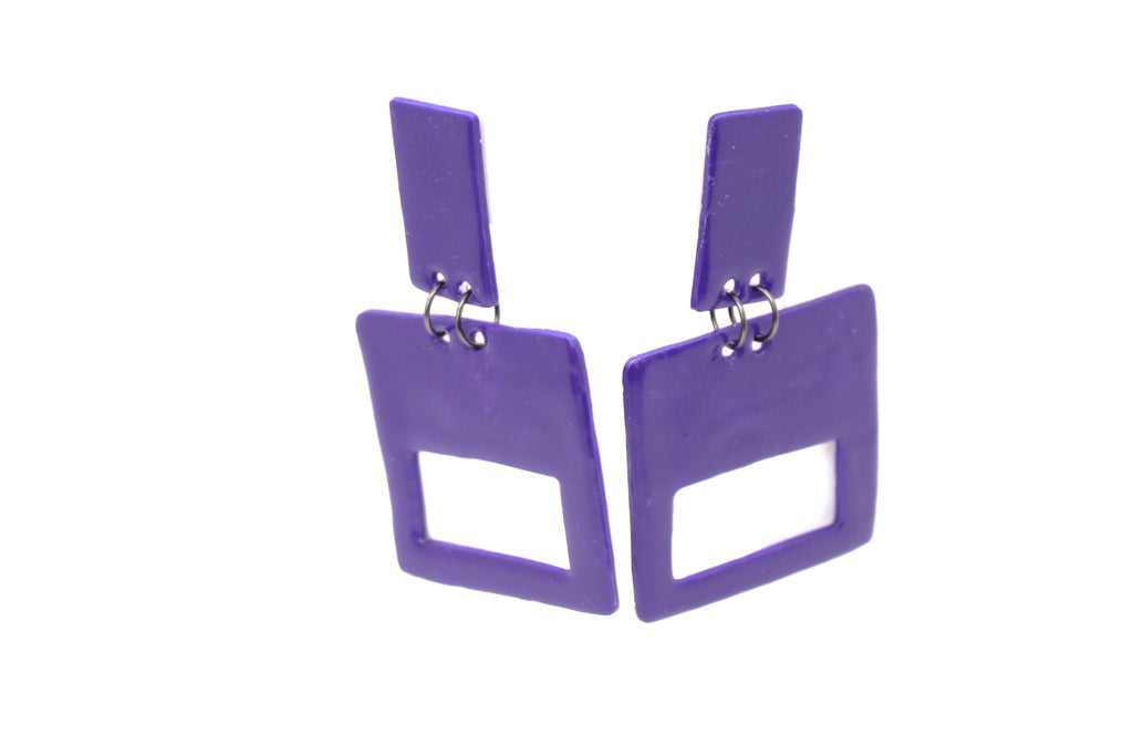 KD-1120 "Morgan" Purple Geometric Modern Drop Posts
